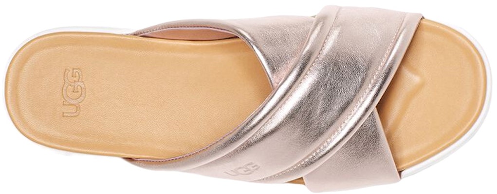 UGG 皮革 金屬厚底 時尚涼鞋 女款 粉色 Shop UGG 皮革 金屬厚底 時尚涼鞋 女款 粉色