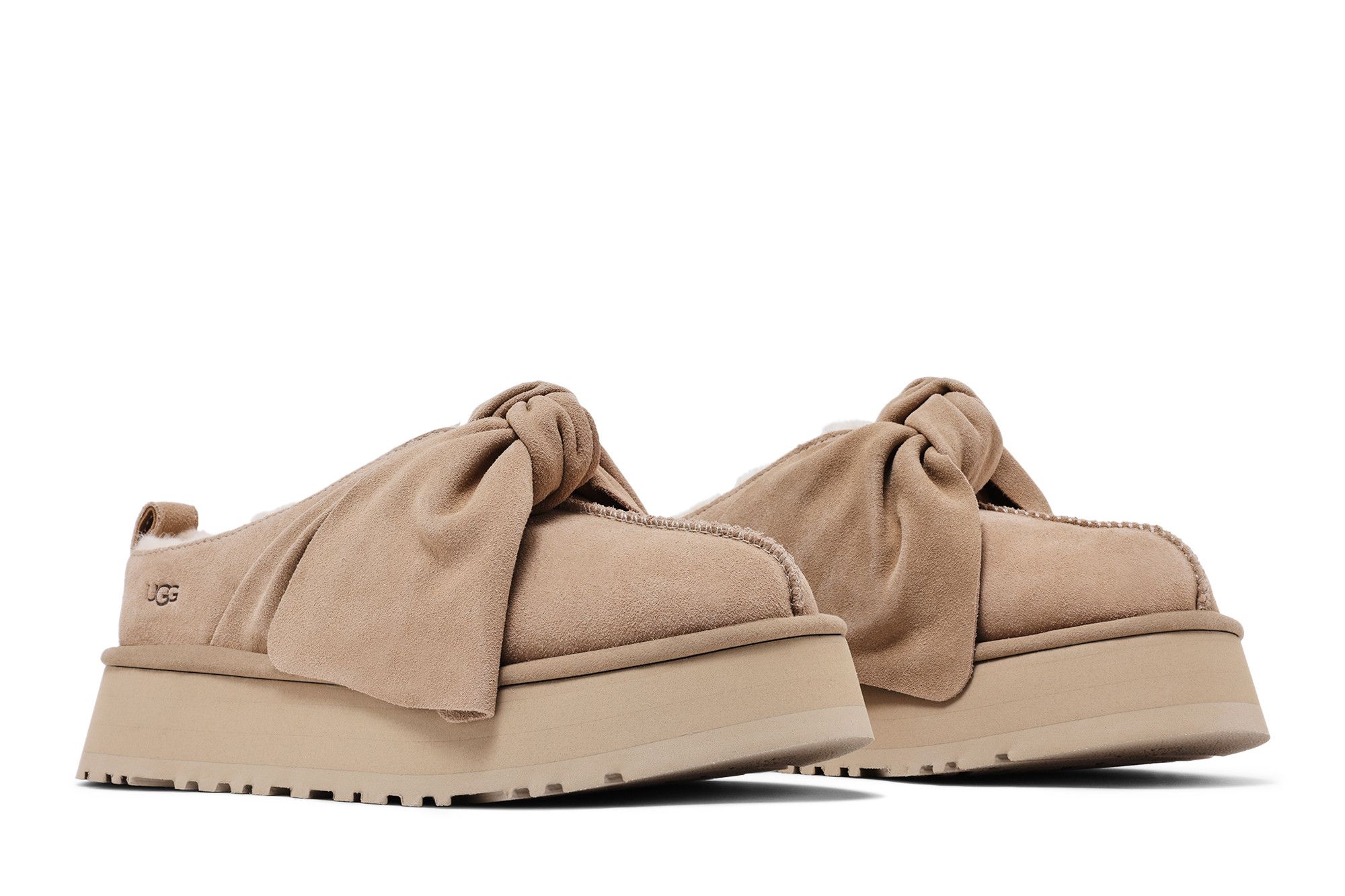 Cheap (W) UGG Platform Instapper Met Strik ''Sand'' Slipper 1176290-SAN