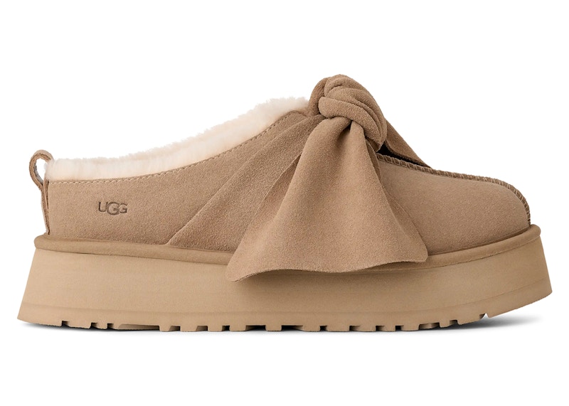(Women) UGG Platform Slip-On Bow Slipper 'Sand' 1176290-SAN