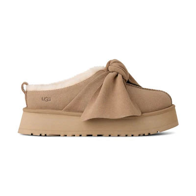 (W) UGG Platform Slip-On Bow Slipper 'Sand'