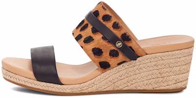 (Women) UGG Platform Wedge Slide 'Brown Leather' 1128359-BLBT (Women) UGG Platform Wedge Slide 'Brown Leather' 1128359-BLBT