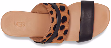 Purchase (Women) UGG Platform Wedge Slide 'Brown Leather' 1128359-BLBT