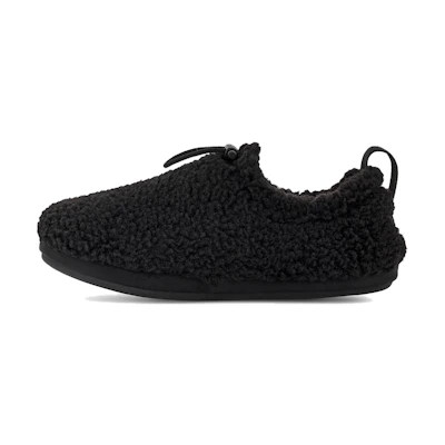 (W) UGG Plushy Slipper 'Black'