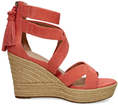 (Women) UGG Raquel Wedge Sandal 'Coral Red' 1019895-VCRL Order (Women) UGG Raquel Wedge Sandal 'Coral Red' 1019895-VCRL
