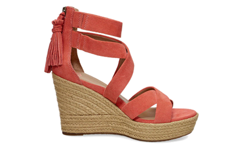 (W) UGG Raquel Wedge Sandal 'Coral Red' 圖 2
