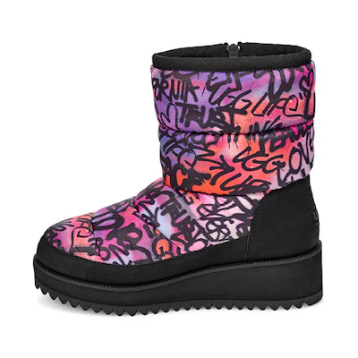(W) UGG Ridge Graffiti Pop Purple Black