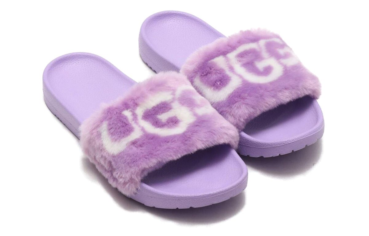 Lookbook (W) UGG Royale 紫色休闲毛绒拖鞋 1101539-PZN