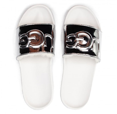 (Women) UGG Royale Graphic Metallic Slide 'Silver' 1101189W-SlVR Lookbook (Women) UGG Royale Graphic Metallic Slide 'Silver' 1101189W-SlVR