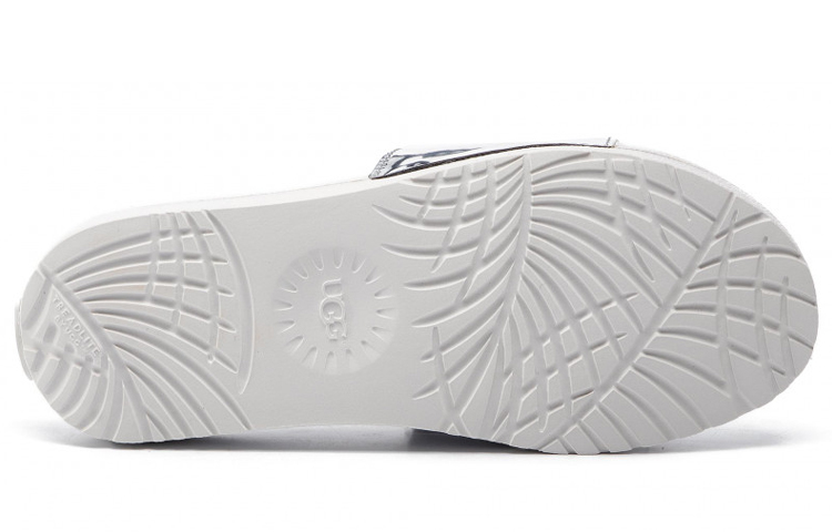 Shop (W) UGG Royale Graphic Metallic Slide ''Argento'' 1101189W-SlVR