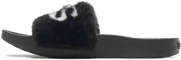 (Women) UGG Royale Graphic Slide 'Black Fur' 1101539-BLK (Women) UGG Royale Graphic Slide 'Black Fur' 1101539-BLK