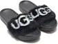 Lookbook (W) UGG Royale 图案黑色毛拖鞋 1101539-BLK