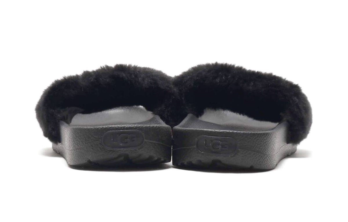 Purchase (W) UGG Royale 图案黑色毛拖鞋 1101539-BLK