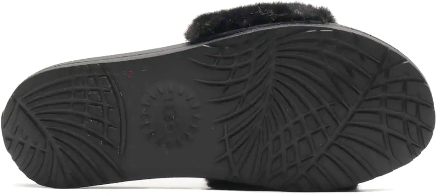(Women) UGG Royale Graphic Slide 'Black Fur' 1101539-BLK Details for (Women) UGG Royale Graphic Slide 'Black Fur' 1101539-BLK