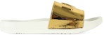 (W) UGG Royale Slide 'Graphic Metal Gold' Emas Lelaki & Wanita 1101189W-GOLD