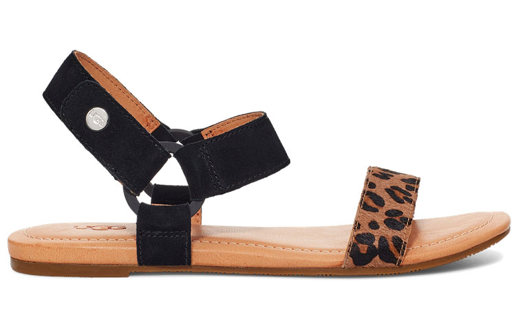 Order UGG Rynell Leopard 潮流百搭 戶外運動涼鞋 女款 棕黑豹紋