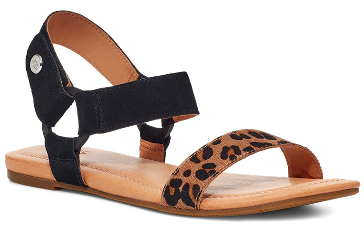 Lookbook UGG Rynell Leopard 潮流百搭 戶外運動涼鞋 女款 棕黑豹紋