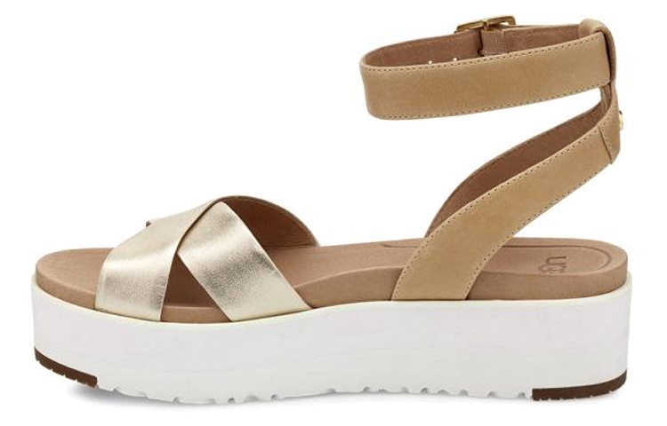 (Women) UGG Sandals 'Silver White' 1101089-GOLD