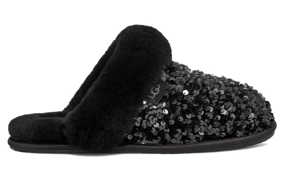 Order (W) UGG Scuffette II Chunky Pailletten Hausschuhe Schwarz 1135140-BLK