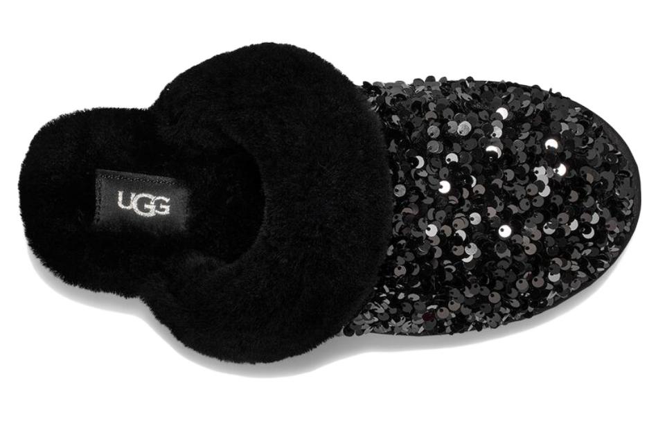 Shop (W) UGG Scuffette II Chunky Pailletten Hausschuhe Schwarz 1135140-BLK