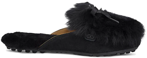 Order UGG Shaine Fluff 舒適透氣 毛絨平底時尚拖鞋 女款 黑色 加絨