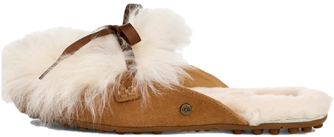 (Women) UGG Shaine Fluff Cozy Flat Plush Casual Slipper Brown 1105316-CHE (Women) UGG Shaine Fluff Cozy Flat Plush Casual Slipper Brown 1105316-CHE