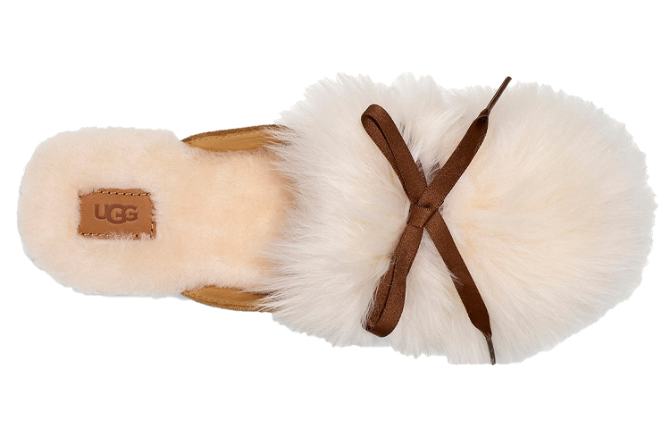 Purchase (W) UGG Shaine Fluff 休闲毛绒平底拖鞋棕色 1105316-CHE