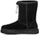 (W) UGG Classic Short Zipper Tape Logo Boot 'Hitam' 1144035-BLK