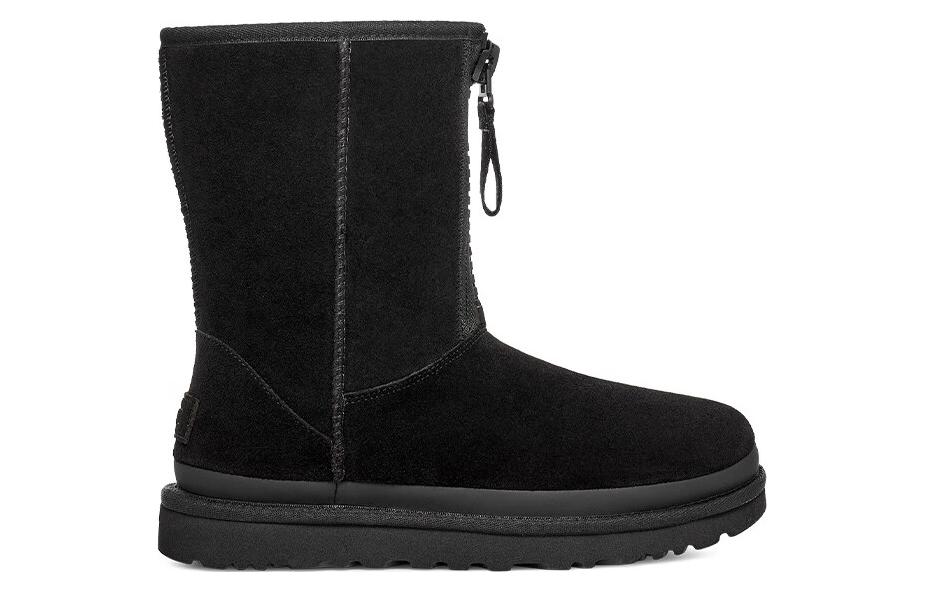 Order (W) UGG クラシックショートジップロゴブーツ (ブラック) 1144035-BLK