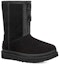 Lookbook (W) UGG Classic Short Zipper Tape Logo Boot 'Hitam' 1144035-BLK