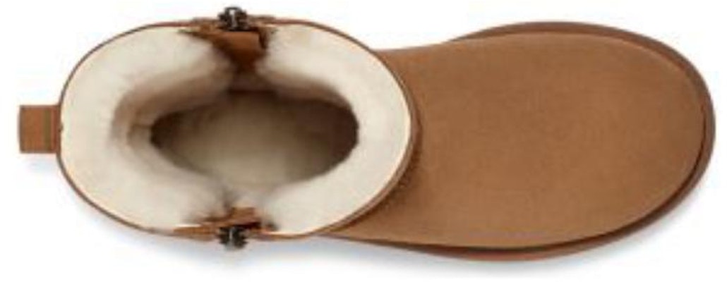 UGG 雙層牛皮 保暖時尚 短筒靴 女款 棕色 Shop UGG 雙層牛皮 保暖時尚 短筒靴 女款 棕色