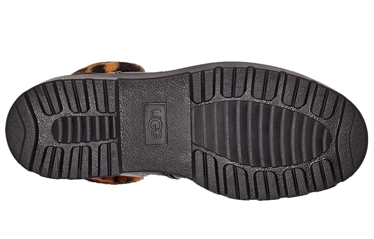 Purchase (Women) UGG Short Boot 'Leopard Print Black Leather with Zipper' 1123230-BLK