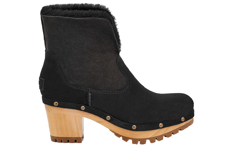 Order (Women) UGG Short Boot 'Soft Suede Chunky Heel Black' 1120736-BLKS