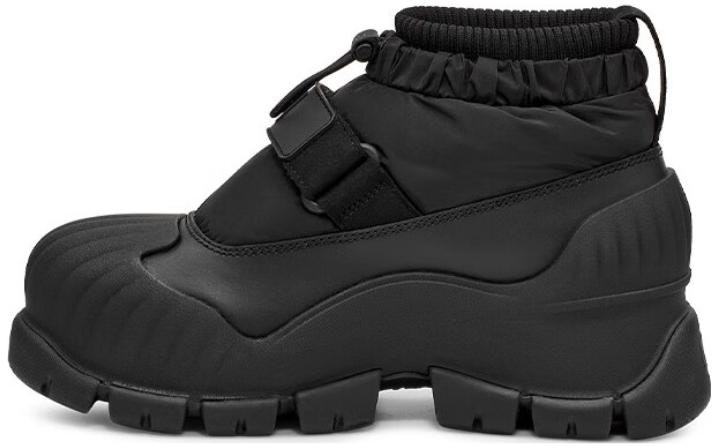 women-ugg-short-boot-solid-color-casual-drawstring-1130829-blk