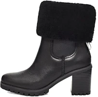(Women) UGG Short Boot with Chunky Heel and Zipper 'Black Waterproof' 1121063-BLK (Women) UGG Short Boot with Chunky Heel and Zipper 'Black Waterproof' 1121063-BLK