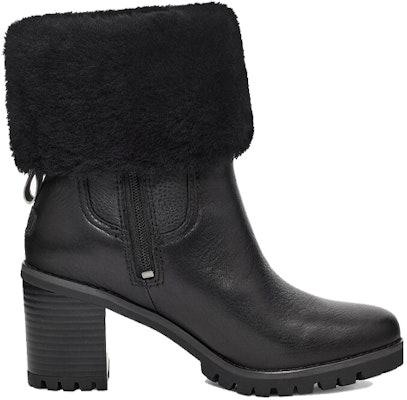 (Women) UGG Short Boot with Chunky Heel and Zipper 'Black Waterproof' 1121063-BLK Order (Women) UGG Short Boot with Chunky Heel and Zipper 'Black Waterproof' 1121063-BLK