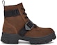 Order (W) UGG But Pendek 'Velvet Lace-up Round Toe - Coklat Gelap' 1150650-DKEA