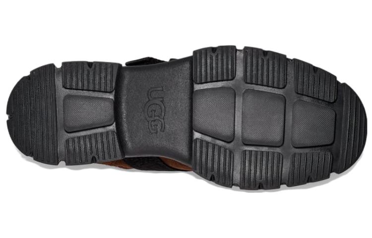 Shop UGG 絨面 圓頭綁帶 短筒靴 女款 深棕色