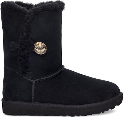 (Women) UGG Bailey Button Gold Bling Boot 'Black' 1118997-BKGD Order (Women) UGG Bailey Button Gold Bling Boot 'Black' 1118997-BKGD