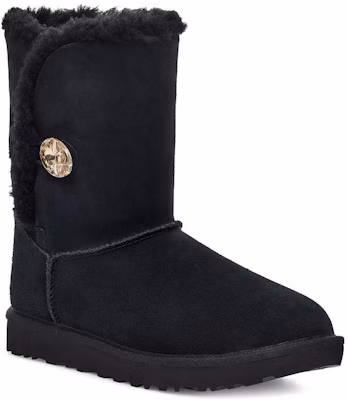 (Women) UGG Bailey Button Gold Bling Boot 'Black' 1118997-BKGD Shop (Women) UGG Bailey Button Gold Bling Boot 'Black' 1118997-BKGD