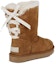 Shop (W) UGG Pendek Bow Stiefel Berbulu Perang Fleece Lelap 1110706-CHE