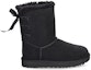 Order (W) UGG But Fleece Berjalur Pendek Hitam dengan Tali Pembentuk Bow 1110706-BLK