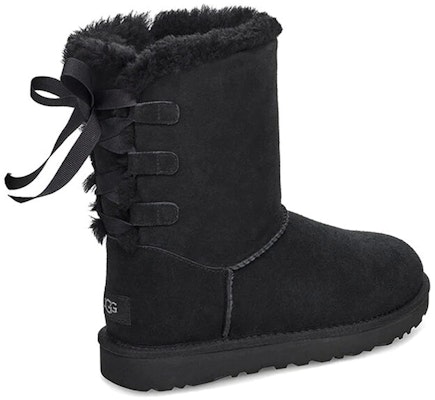(W) UGG Botas Cortas con Moño y Forro de Lana Negra 1110706-BLK Shop (W) UGG Botas Cortas con Moño y Forro de Lana Negra 1110706-BLK