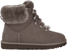 (Women) UGG Short Lace-Up Round Toe Snow Boots 'Dark Brown' 1130558-CHRC (Women) UGG Short Lace-Up Round Toe Snow Boots 'Dark Brown' 1130558-CHRC