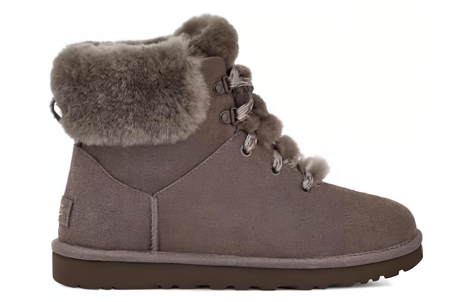 Order (W) UGG短款系带圆头雪地靴 '深棕色' 1130558-CHRC