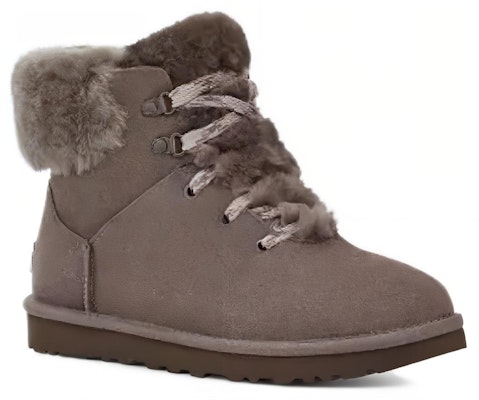 (Women) UGG Short Lace-Up Round Toe Snow Boots 'Dark Brown' 1130558-CHRC Lookbook (Women) UGG Short Lace-Up Round Toe Snow Boots 'Dark Brown' 1130558-CHRC