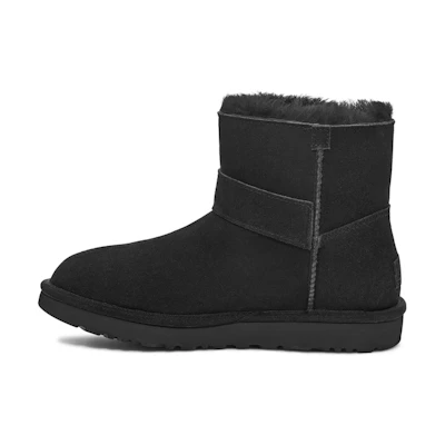(W) UGG Mini Bailey Graphic Logo Strap Boots 'Black'