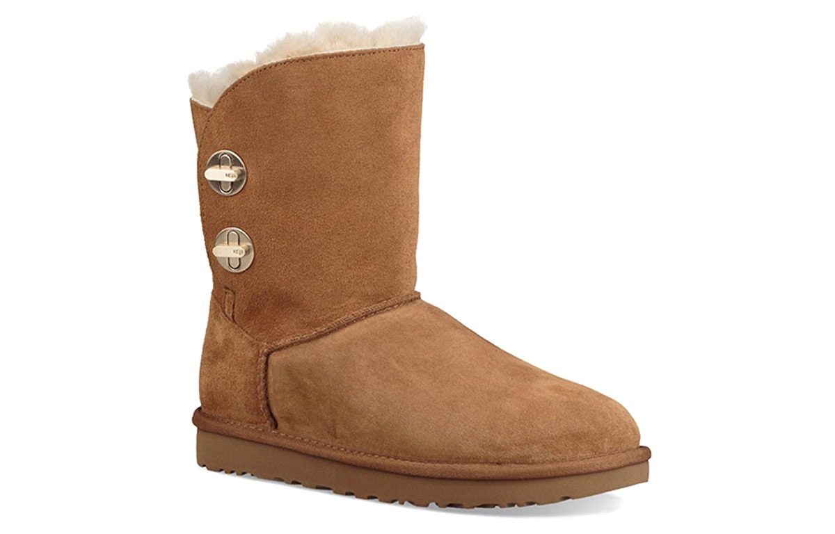 Lookbook (Women) UGG Short Turnlock Fleece Lined Brown 1094933-CHE
