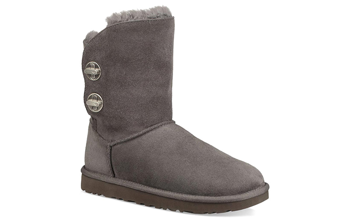 Lookbook (Women) UGG Short Turnlock Snow Boots Gray 1094933-CHRC