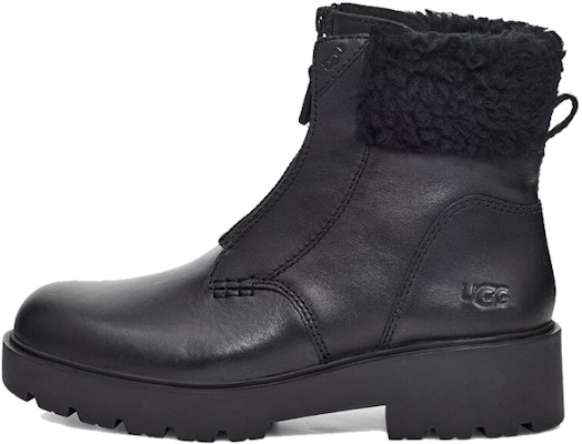 (Women) UGG Short Zip 'Fashion Waterproof Black Leather' 1121054-BLK Buy (Women) UGG Short Zip 'Fashion Waterproof Black Leather' 1121054-BLK