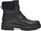 Order (W) UGG Zip Pendek 'Fesyen Kulit Hitam Kalis Air' 1121054-BLK